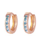 1.2 Carat 14k Solid Gold Celestial Sparkle Blue Topaz Earrings