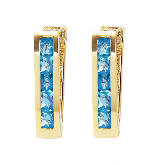 Huggie Haven Blue Topaz Earrings