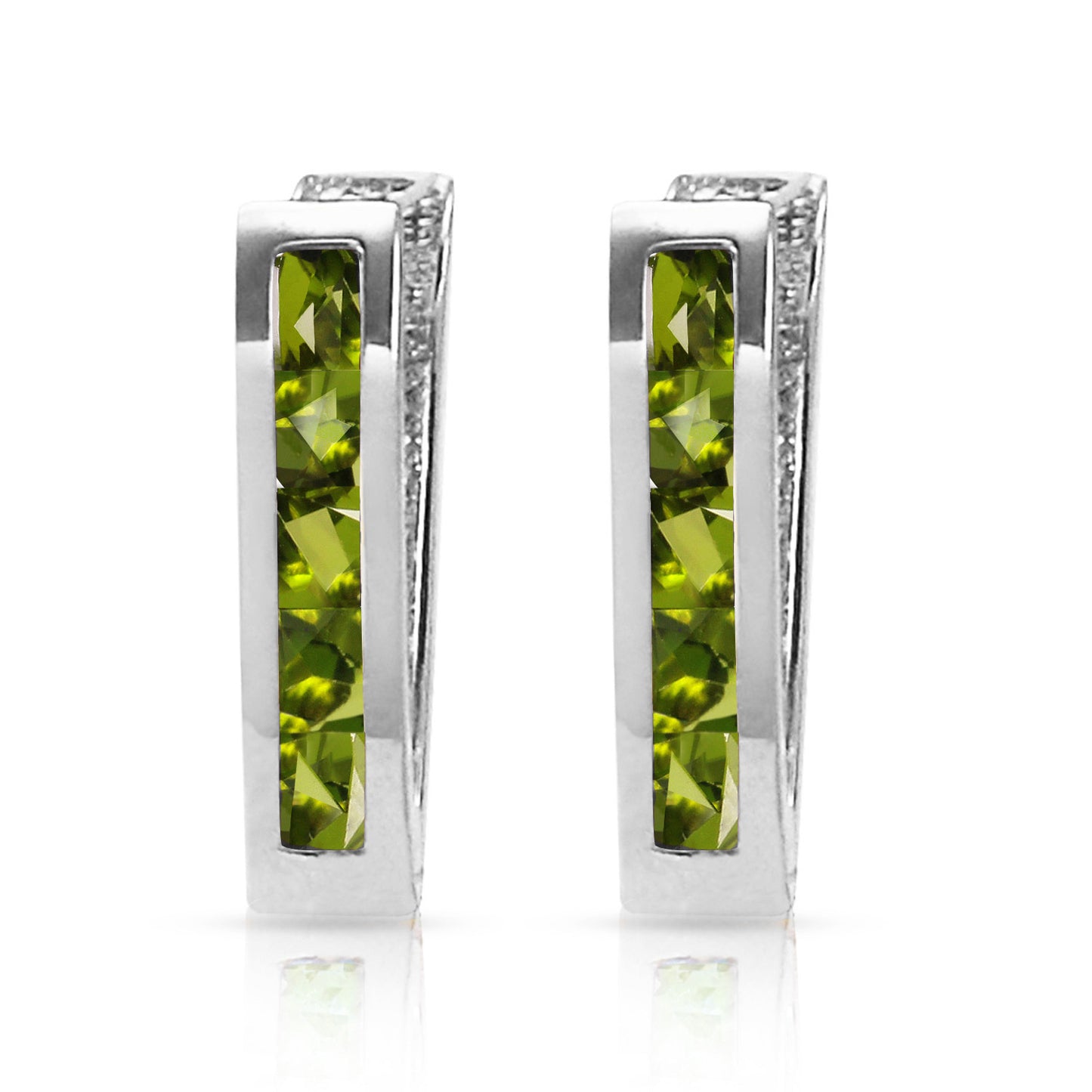 1 Carat 14k Solid Gold Huggie Haven Peridot Earrings