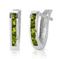 1 Carat 14k Solid Gold Huggie Haven Peridot Earrings