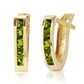 1 Carat 14k Solid Gold Huggie Haven Peridot Earrings