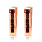 1.3 Carat 14k Solid Gold Huggie Haven Garnet Earring