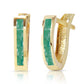 1.3 Carat 14k Solid Gold Huggie Haven Emerald Earrings