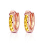 0.7 Carat 14k Solid Gold Celestial Sparkle Citrine Earrings