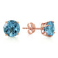 Luminous Orb Blue Topaz Earrings