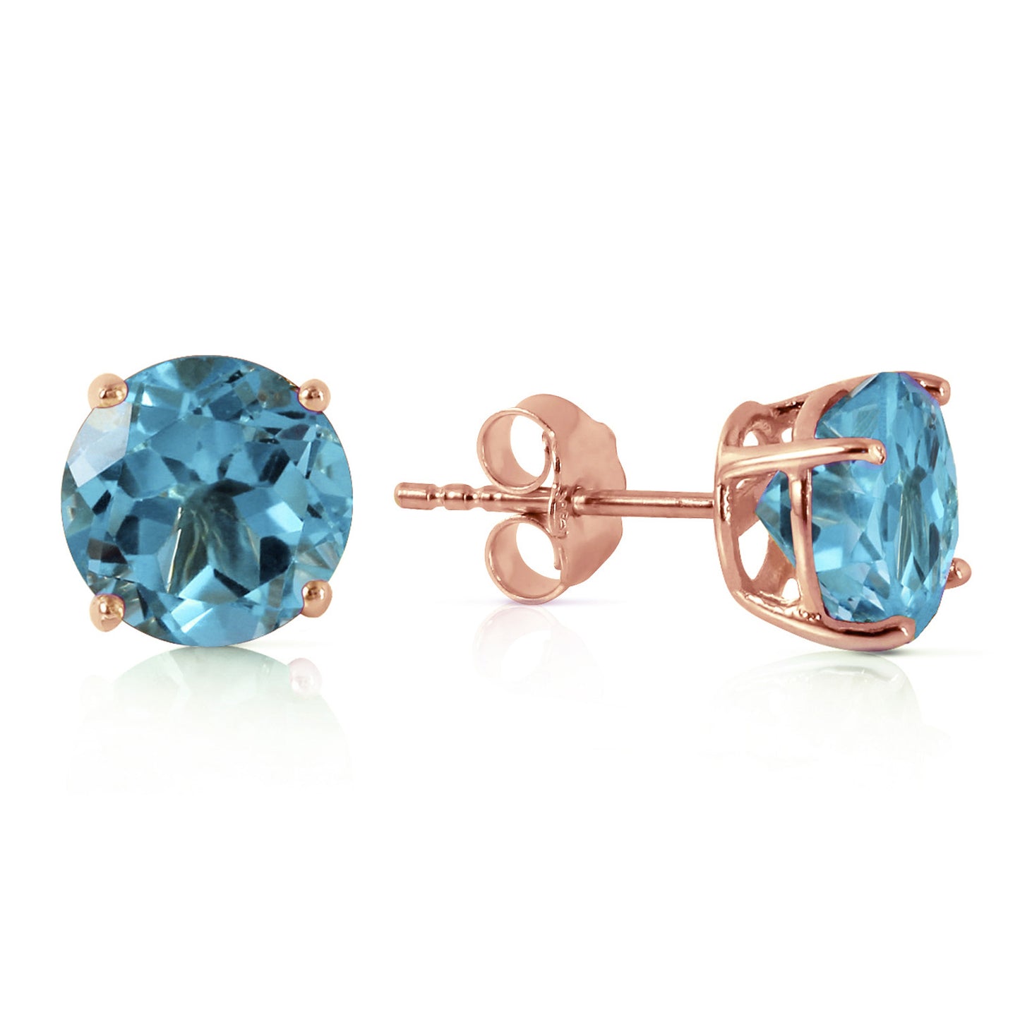 Luminous Orb Blue Topaz Earrings