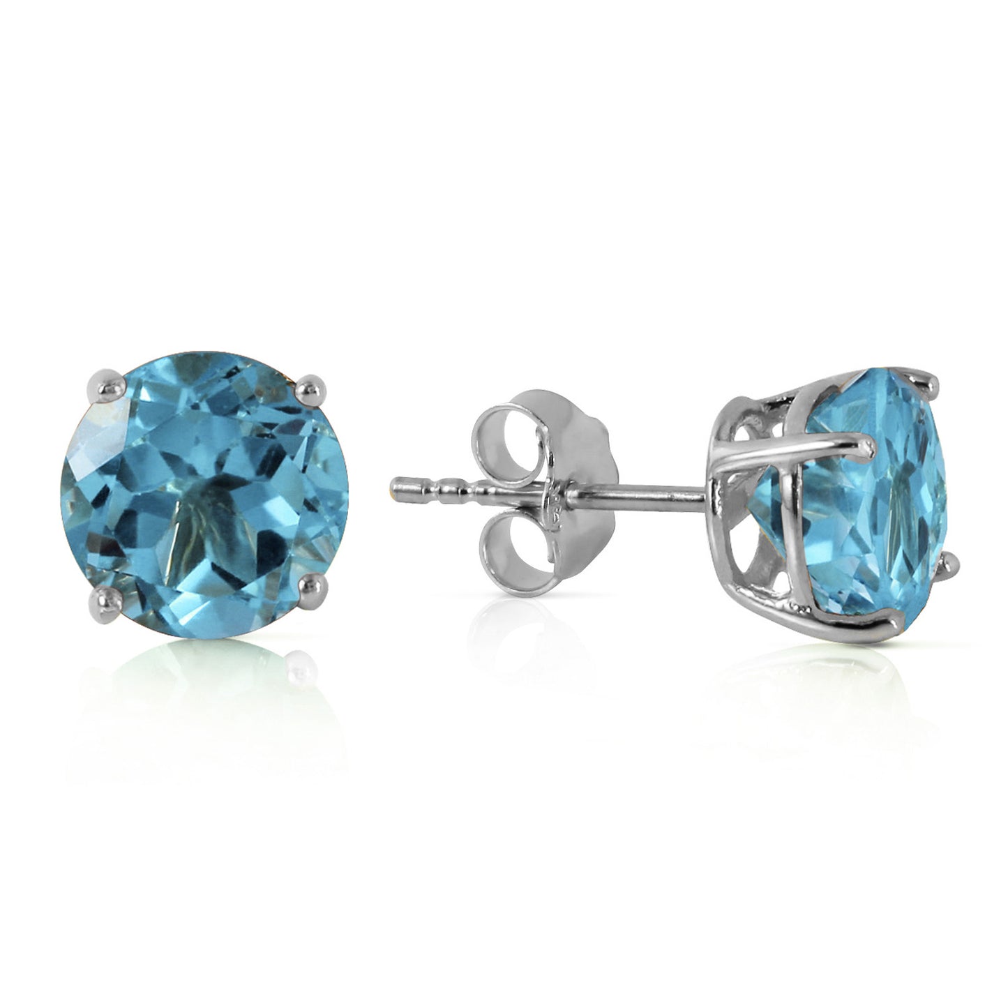 Luminous Orb Blue Topaz Earrings