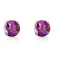 3.1 Carat 14k Solid Gold Stud Luminous Orb Amethyst Earrings