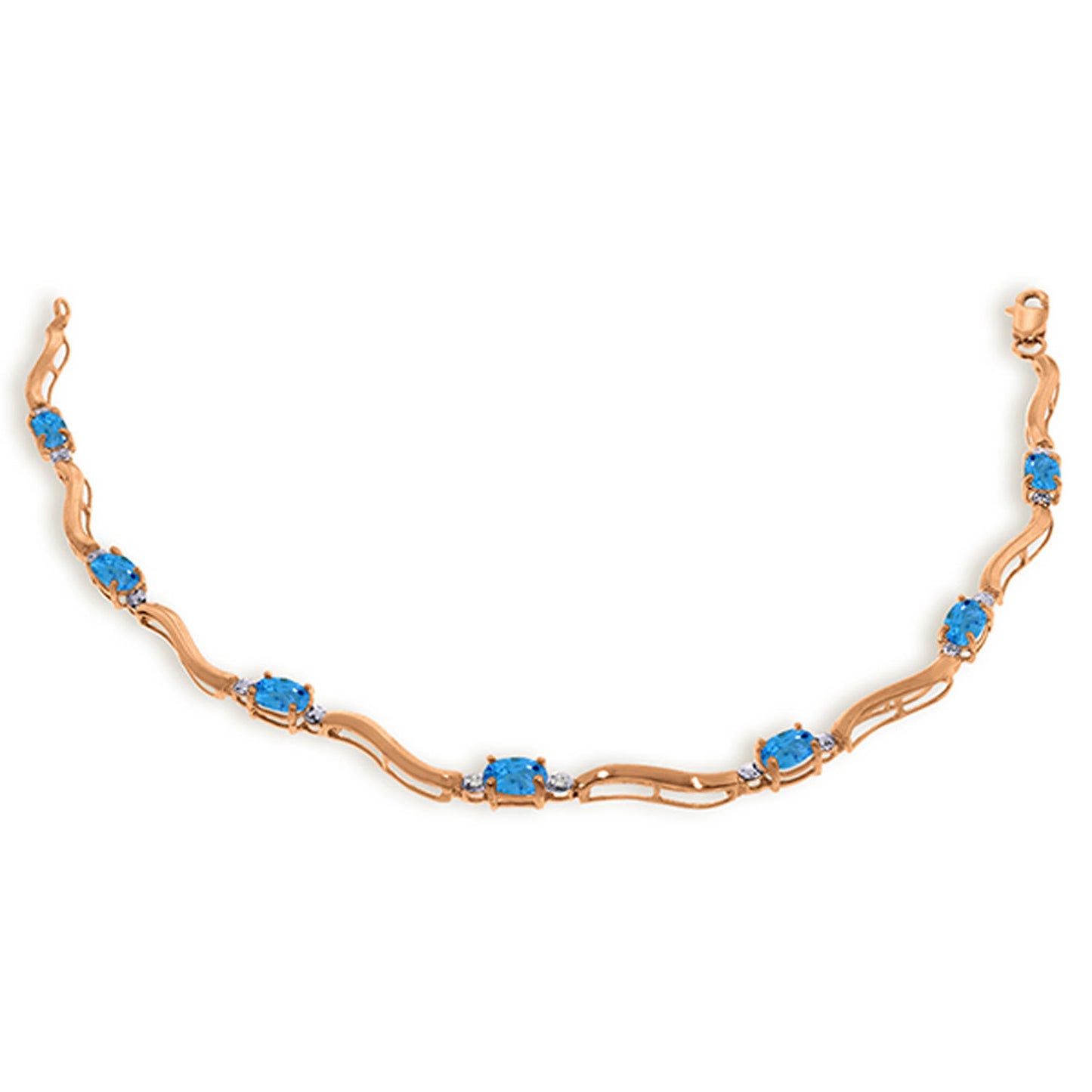 Rhythmic Flow Diamond And Blue Topaz bracelet