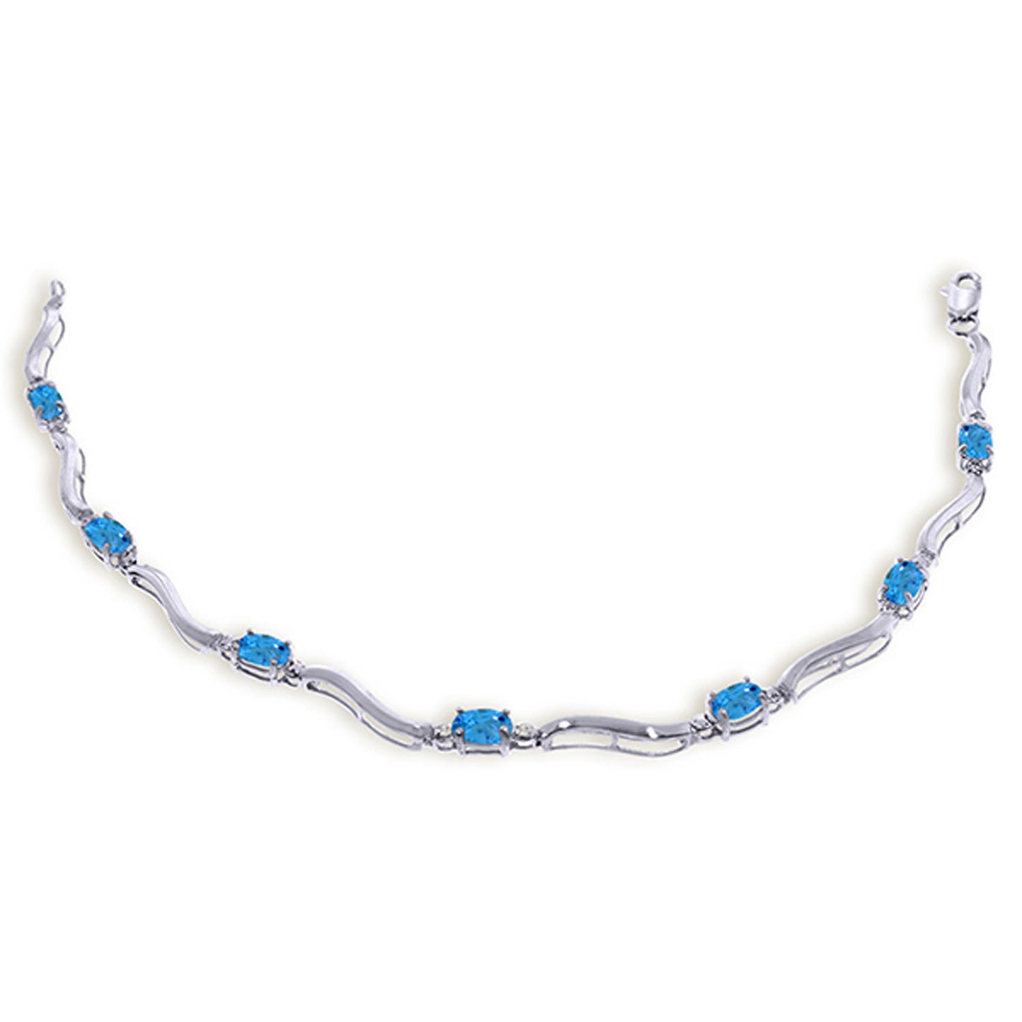 Rhythmic Flow Diamond And Blue Topaz bracelet