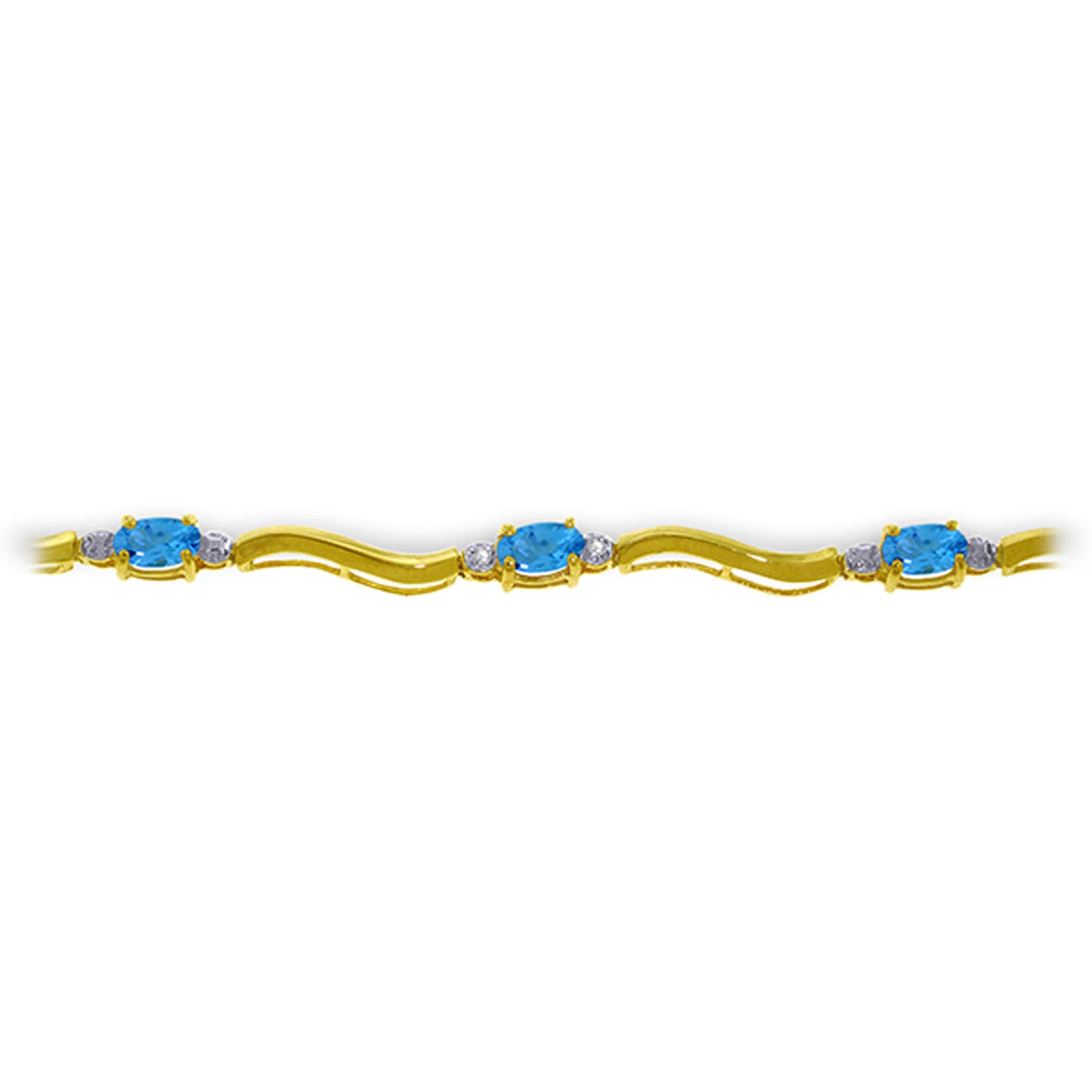 Rhythmic Flow Diamond And Blue Topaz bracelet