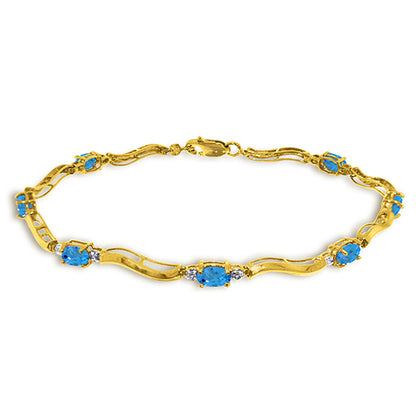 Rhythmic Flow Diamond And Blue Topaz bracelet