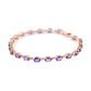 5.5 Carat 14K Solid Gold Tennis Bracelet Amethyst