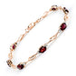 3.39 Carat 14K Solid Gold Bracelet Garnet Diamond