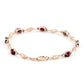 3.39 Carat 14K Solid Gold Bracelet Garnet Diamond