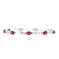 3.39 Carat 14K Solid Gold Bracelet Garnet Diamond