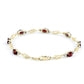 3.39 Carat 14K Solid Gold Bracelet Garnet Diamond