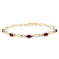 3.39 Carat 14K Solid Gold Bracelet Garnet Diamond