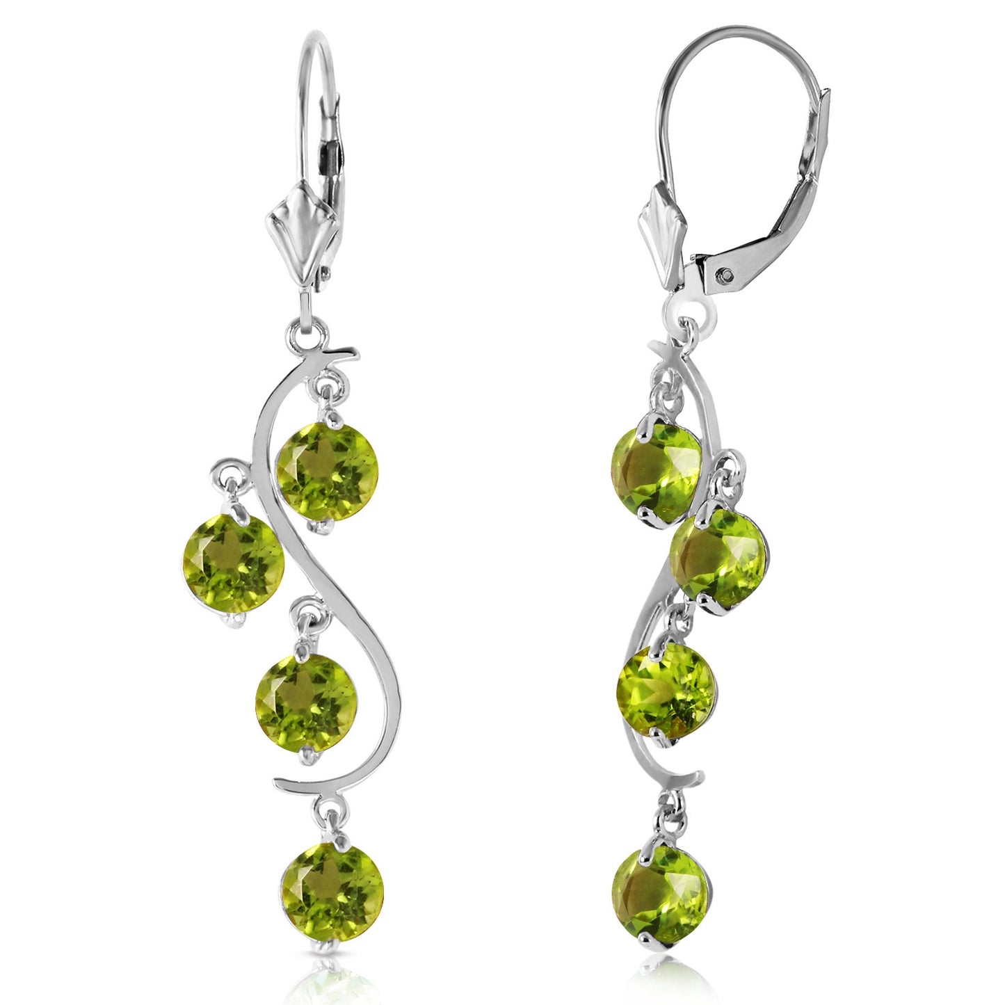 Whispering Tiers Peridot Earrings