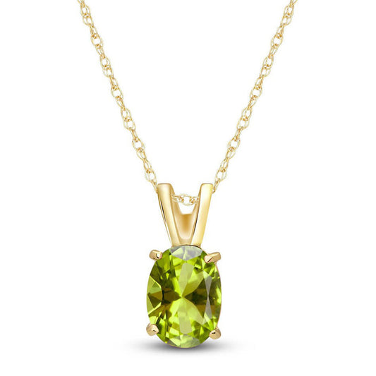 0.85 Carat 14K Solid Gold Surprised By Joy Peridot Necklace