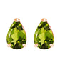 Gleaming Pear Peridot Earrings