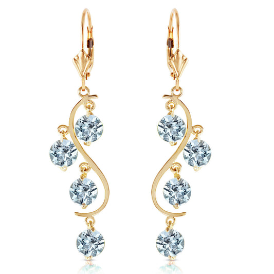 Whispering Tiers Aquamarine Earrings