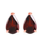 Gleaming Pear Garnet Earrings