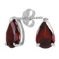 Gleaming Pear Garnet Earrings