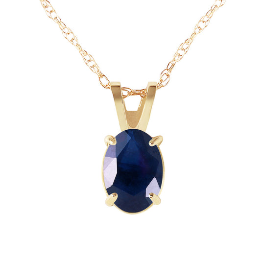 1 Carat 14K Solid Gold Upon The Waters Sapphire Necklace