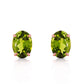 Sleek Oval Peridot Earrings