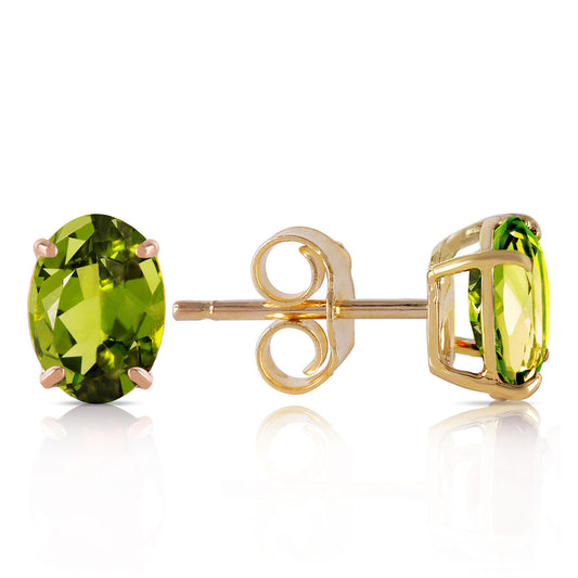 1.8 Carat 14K Solid Gold Love Essentials Peridot Earrings