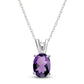 0.85 Carat 14K Solid Gold Just Us Amethyst Necklace