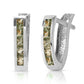 1.3 Carat 14k Solid Gold Huggie Haven Green Sapphire Earrings