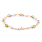 3.39 Carat 14K Solid Gold Bracelet Peridot Diamond