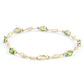 3.39 Carat 14K Solid Gold Bracelet Peridot Diamond