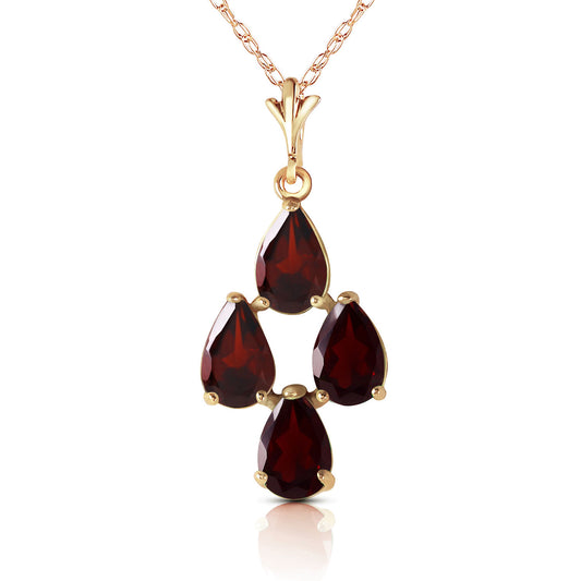 1.5 Carat 14k Solid Gold Night Out Garnet Necklace