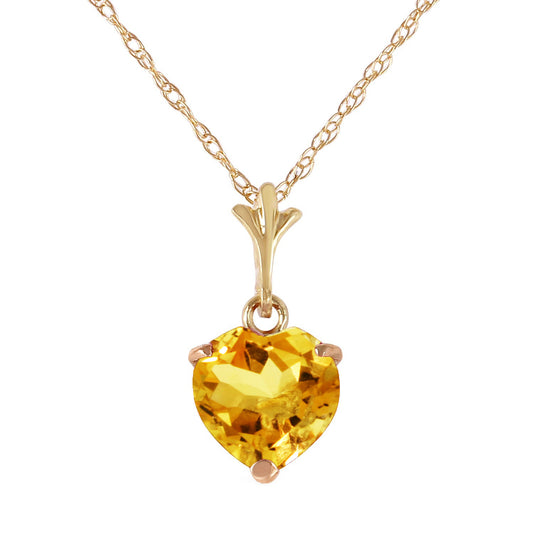 1.15 Carat 14k Solid Gold Poets Are Born Citrine Necklace