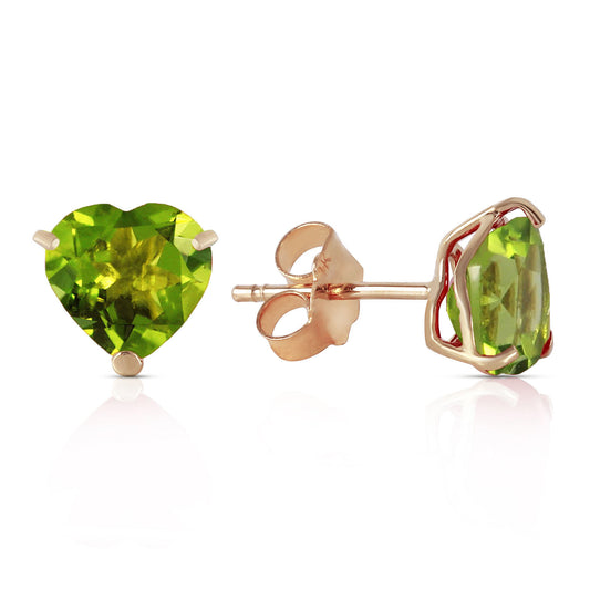 3.25 Carat 14K Solid Gold La Vie En Rose Peridot Earrings