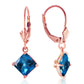 Precious Facade Blue Topaz Earrings