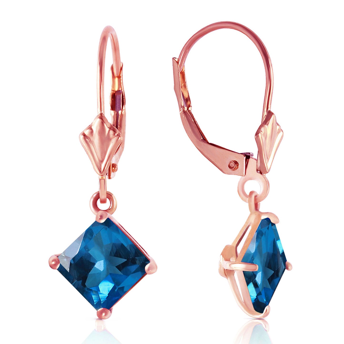 Precious Facade Blue Topaz Earrings