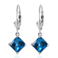 Precious Facade Blue Topaz Earrings