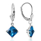 Precious Facade Blue Topaz Earrings