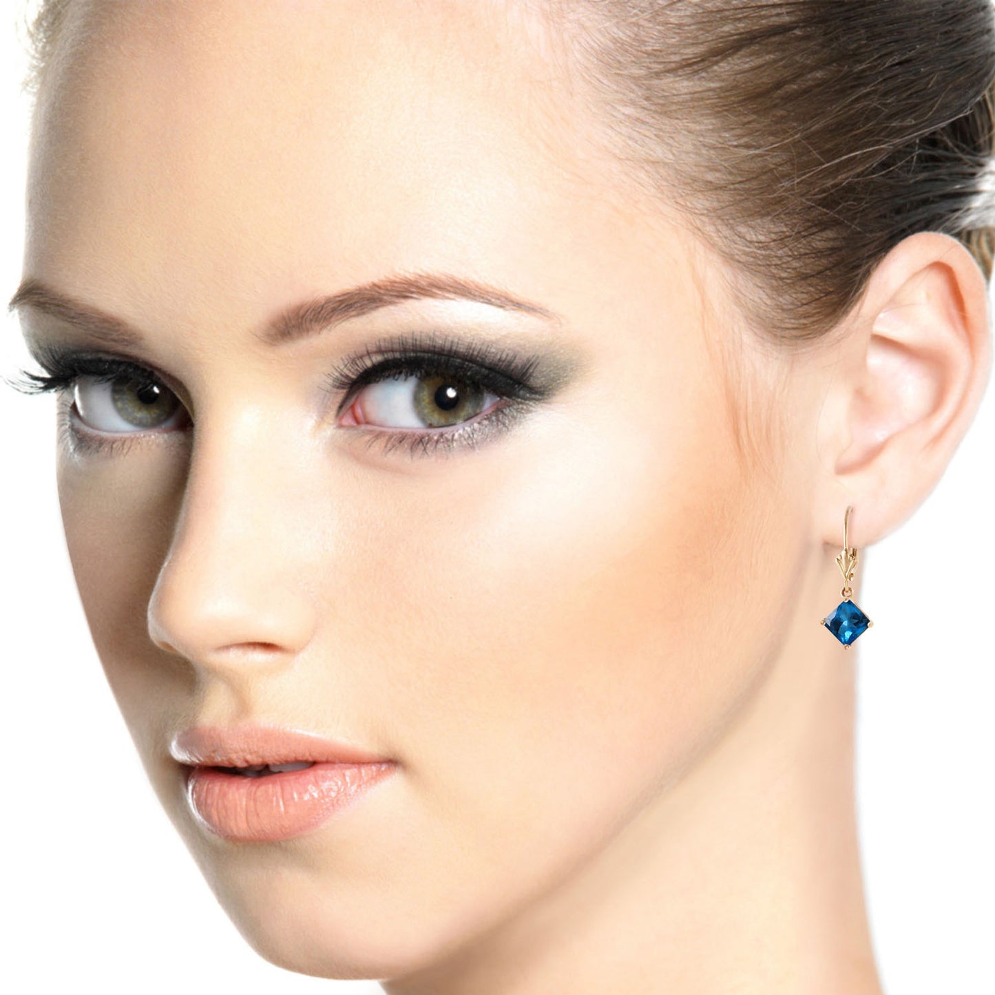 Precious Facade Blue Topaz Earrings