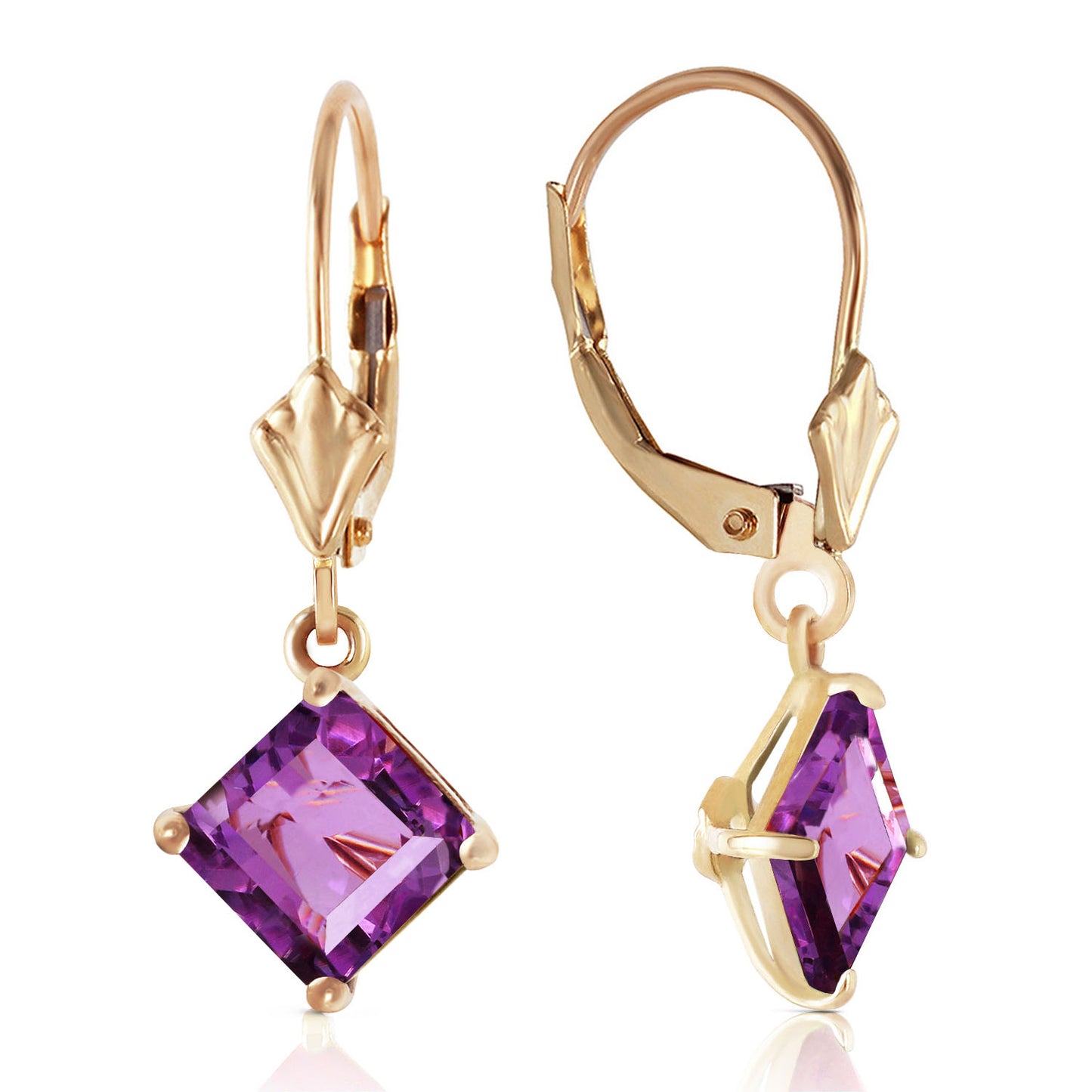 Precious Facade Amethyst Earrings