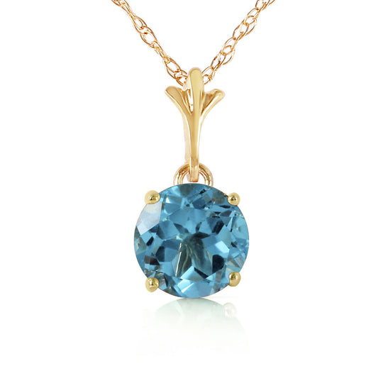 Solo Sphere Blue Topaz Necklace