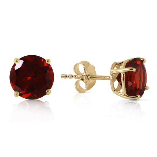 Luminous Orb Garnet Earrings