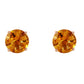 3.1 Carat 14k Solid Gold Stud Luminous Orb Citrine Earrings