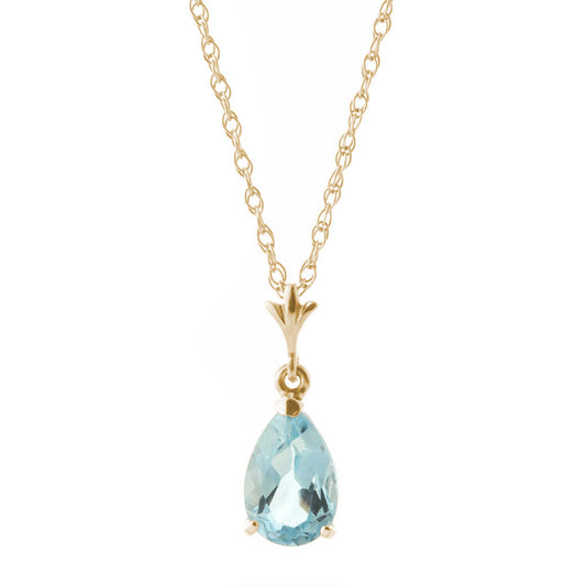 1.5 Carat 14K Solid Gold Duration Of Love Aquamarine Necklace
