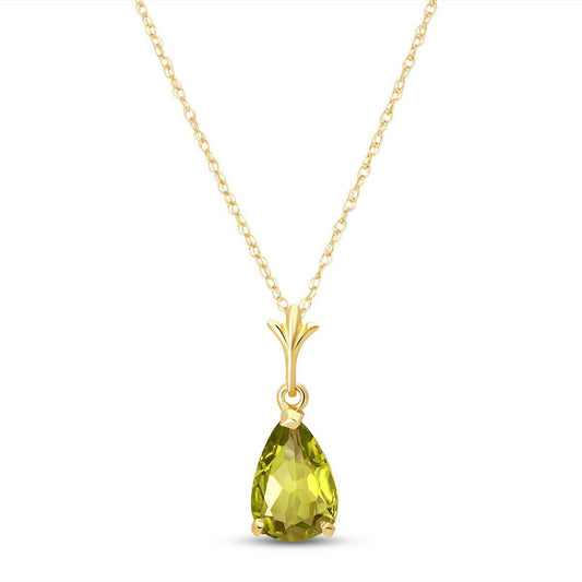 1.5 Carat 14K Solid Gold Life's Parallels Peridot Necklace