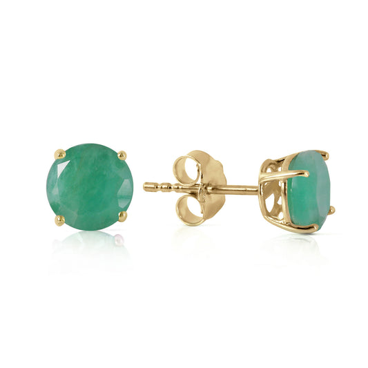 0.95 Carat 14K Solid Gold Spring Doesn't Fade Emerald Earrings